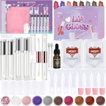 Kit de fabricação de brilho labial TSVATE com 58 unidades para mulheres e meninas Kit de fabricação de brilho labial TSVATE com 58 unidades para mulheres e meninas