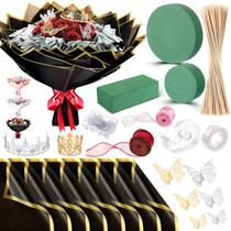 Kit de fabricação de buquês DIY XunYee Money Bouquet com papel de embrulho