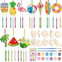 Kit de fabricação de carrilhão de vento JellyArch para crianças com enfeites de madeira