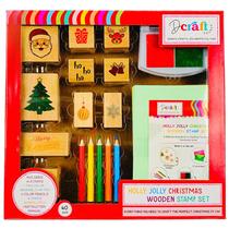 Kit de fabricação de cartões Dcraftsource Holly Jolly 47 peças com selos