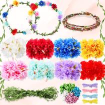 Kit de fabricação de coroas de flores Zeyune com 20 conjuntos para meninas/adolescentes/mulheres Kit de fabricação de coroas de flores Zeyune com 20 conjuntos para meninas/adolescentes/mulheres