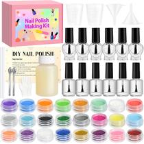 Kit de fabricação de esmaltes JCOOS com 12 frascos e 24 pigmentos