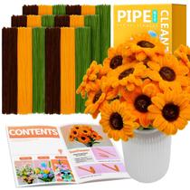 Kit de fabricação de flores IOOLEEM para limpadores de cachimbo 480 unidades com acessório Kit de fabricação de flores IOOLEEM para limpadores de cachimbo 480 unidades com acessório
