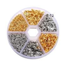 Kit De Fabricação De Joias Artesanais Com Fecho Lagosta, Anéis Abertos, Crimpas, Miçangas E Kit De Fabricação De Joias Artesanais Com Fecho Lagosta, Anéis Abertos, Crimpas, Miçangas E