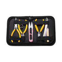 Kit de Fabricação de Joias com Alicates, Abridor de Argolas e Tesoura de Linha
