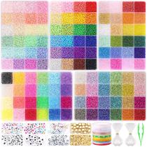 Kit de fabricação de joias Funtopia 34.000 unidades+miçangas de 3 mm, 120 cores