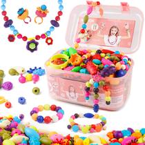 Kit de fabricação de joias NEXBOX para meninas de 3 a 6 anos com miçangas pop Kit de fabricação de joias NEXBOX para meninas de 3 a 6 anos com miçangas pop