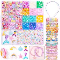 Kit de fabricação de joias, pulseira MiuCo para meninas de 5 a 12 anos com miçangas