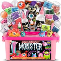Kit de fabricação de lodo FUN KIDZ Monster Slime Girls 6-12 anos Kit de fabricação de lodo FUN KIDZ Monster Slime Girls 6-12 anos