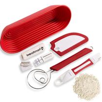 Kit de fabricação de pão Breadsmart Artisan 5 PC Baking Supplies Red
