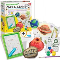 Kit de fabricação de papel Green Science Recycle Kids com moldes e tintas