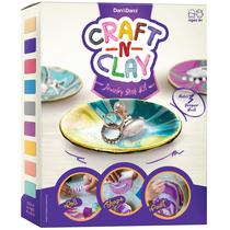 Kit de fabricação de pratos de joias Craft 'n Clay Dan & Darci para crianças de 8 a 14 anos Kit de fabricação de pratos de joias Craft 'n Clay Dan & Darci para crianças de 8 a 14 anos