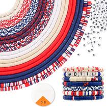 Kit de fabricação de pulseiras ADIIL Clay Beads 6 mm 7200 unidades 10 cores Kit de fabricação de pulseiras ADIIL Clay Beads 6 mm 7200 unidades 10 cores