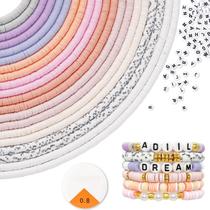 Kit de fabricação de pulseiras ADIIL Clay Beads 7200 unidades 6 mm 10 cores