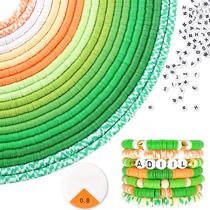 Kit de fabricação de pulseiras ADIIL Clay Beads 7200 unidades 6 mm 10 cores