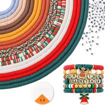 Kit de fabricação de pulseiras ADIIL Clay Beads 7200 unidades de 6 mm para adultos Kit de fabricação de pulseiras ADIIL Clay Beads 7200 unidades de 6 mm para adultos