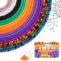 Kit de fabricação de pulseiras ADIIL Halloween Clay Beads 7200 unidades Kit de fabricação de pulseiras ADIIL Halloween Clay Beads 7200 unidades
