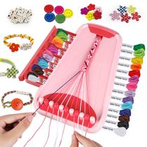 Kit de fabricação de pulseiras CEUCAL Friendship Girls 6-12 anos rosa