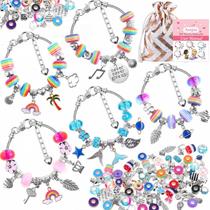Kit de fabricação de pulseiras Charm Acejoz 85 unidades para adultos e crianças