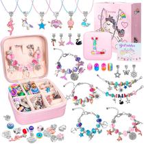 Kit de fabricação de pulseiras Charm CORALMEE com caixa de joias inicial