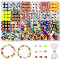 Kit de fabricação de pulseiras de argila de polímero, 1000 unidades com 24 estilos Kit de fabricação de pulseiras de argila de polímero, 1000 unidades com 24 estilos