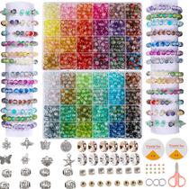 Kit de fabricação de pulseiras de miçangas de vidro XJRLUK 1350PCS 48 cores