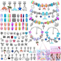 Kit de Fabricação de Pulseiras Flasoo - 85 Peças com Miçangas Charmosas