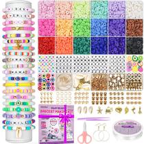 Kit de fabricação de pulseiras Friendship Gionlion com 5200 contas de argila