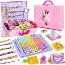 Kit de fabricação de pulseiras Friendship Nicella 400 unidades para meninas de 6 a 12 anos