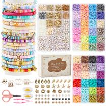 Kit de fabricação de pulseiras INSCRAFT Clay Beads 11000 unidades +6 anos