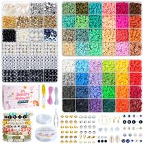 Kit de fabricação de pulseiras JQEEYGV com 11.000 peças de contas de argila e acessórios