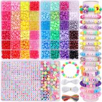 Kit de Fabricação de Pulseiras Pubiseed - 2303 Unidades com 48 Cores de Pony Beads