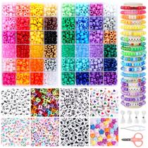 Kit de fabricação de pulseiras QUEFE 1900 unidades com 48 cores e miçangas