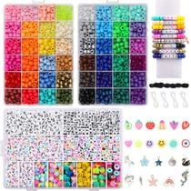 Kit de fabricação de pulseiras Song Xi 3500 unidades com contas de pônei de 48 cores