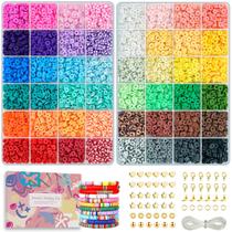Kit de fabricação de pulseiras Velavior 7000 Clay Beads 48 cores para crianças