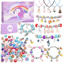 Kit de fabricação de pulseiras ZOOI para meninas de 8 a 10 anos com pingentes de joias