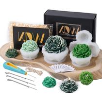 Kit de fabricação de velas KDW Peony Silicone Molds DIY Set