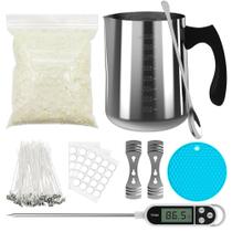Kit de fabricação de velas Ohcans para iniciantes com pote e cera de 900 ml Kit de fabricação de velas Ohcans para iniciantes com pote e cera de 900 ml
