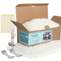 Kit de fabricação de velas SAEUYVB Cera de soja natural de 4,5 kg com mechas