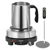 Kit de fabricação de velas SAEUYVB com placa quente, panela de fusão e colher