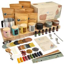 Kit de fabricação de velas SoftOwl Premium Soy Wax com potes e latas de 200 ml
