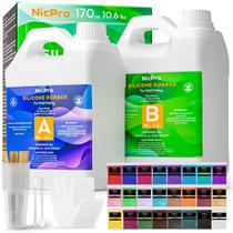Kit de fabricación de moldes de silicona Nicpro 5L con 24 polvos mica