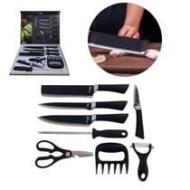 Kit de Facas Churrasco Profissional Antiaderente 8 Peças