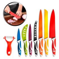 Kit De Facas De Cozinha Premium Colors 8 Peças Ralador Kit De Facas De Cozinha Premium Colors 8 Peças Ralador