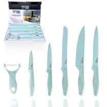 Kit De Facas E Descascador Profissional 6 Peças Premium