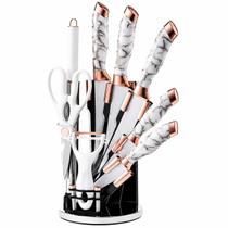 Kit de Facas Marmorizado Rose Gold 9 Peças Kit de Facas Marmorizado Rose Gold 9 Peças