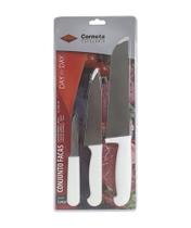 Kit De Facas Para Carne Cozinha E Legumes Em Aço Inox Day By Day Corneta 7553694