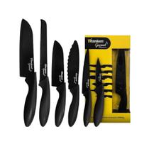 Kit de Facas Prime Com 6 Peças - Titanium