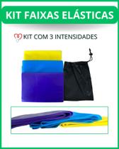 Kit de Faixa Elástica theraband - AAZ Saúde com 3 Intensidades