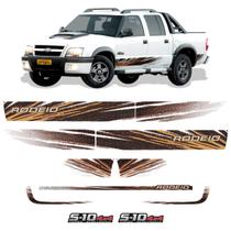 Kit De Faixa Lateral P/ S10 Rodeio 2011 4x4 Vermelho Diesel